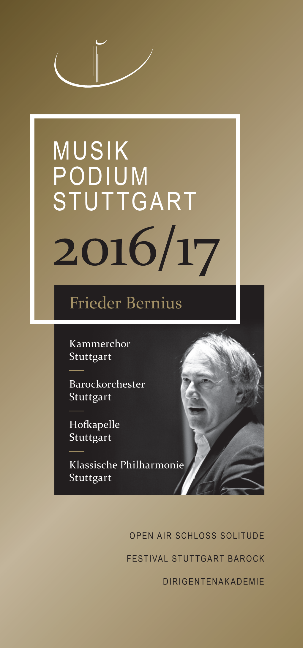 MUSIK PODIUM STUTTGART 2016/17 Frieder Bernius