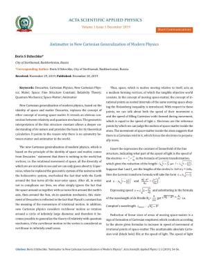 Antimatter in New Cartesian Generalization of Modern Physics