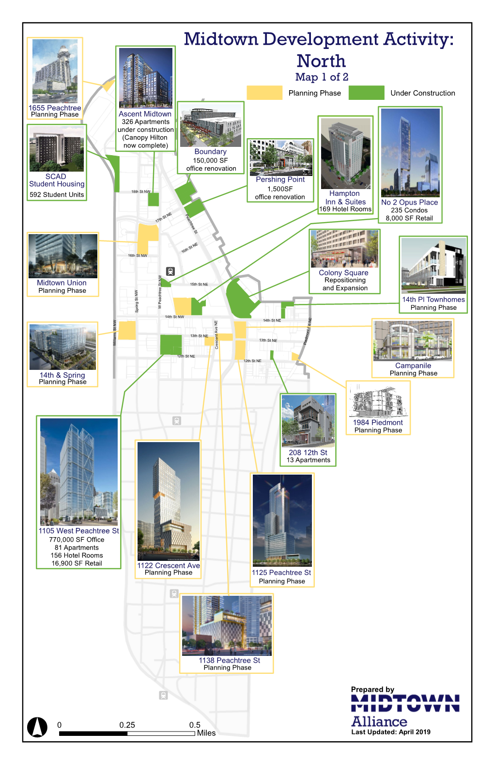 Midtown Development Activity: North Map 1 of 2