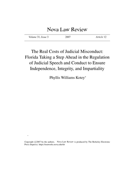 The Real Costs of Judicial Misconduct
