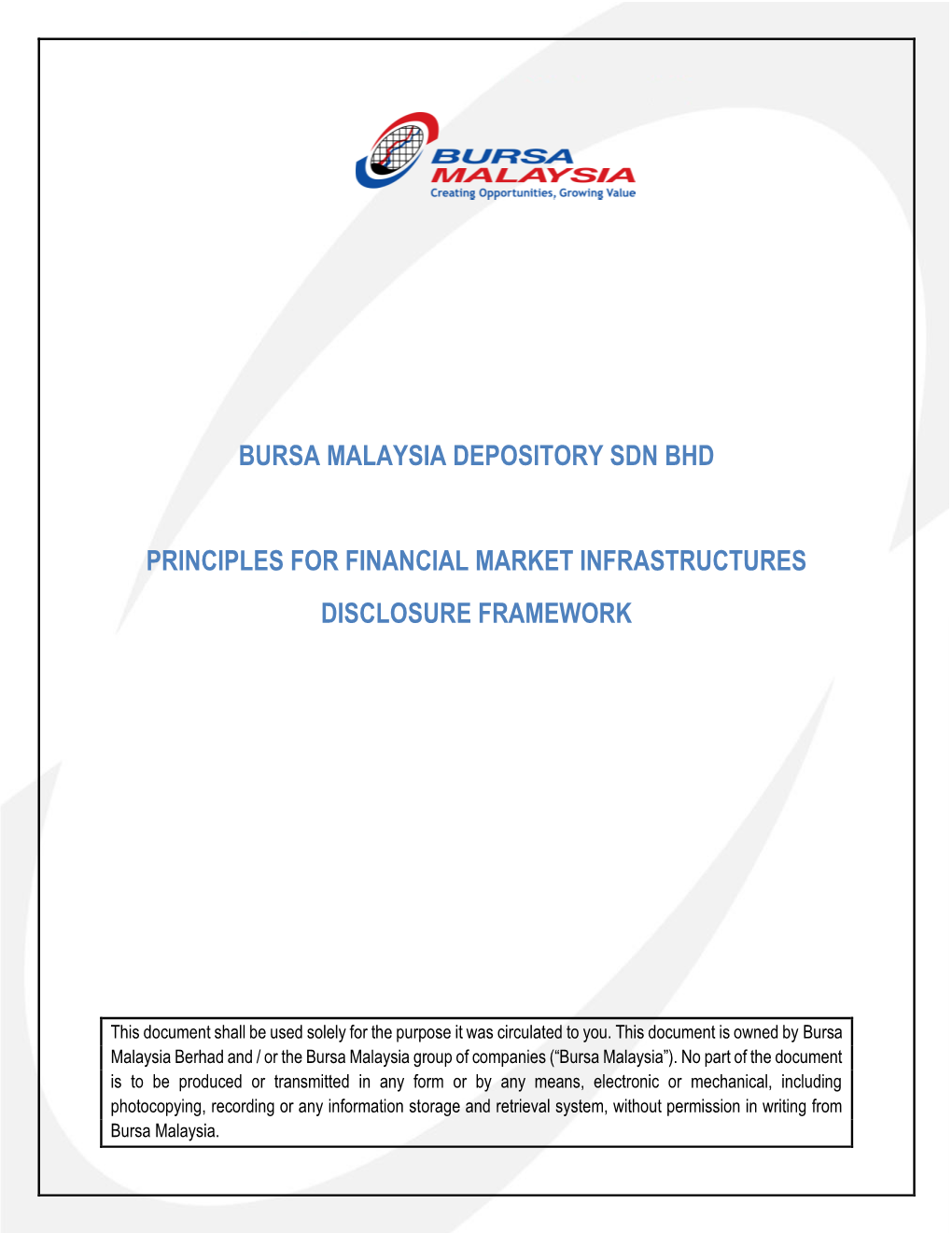 Bursa Malaysia Depository Sdn Bhd