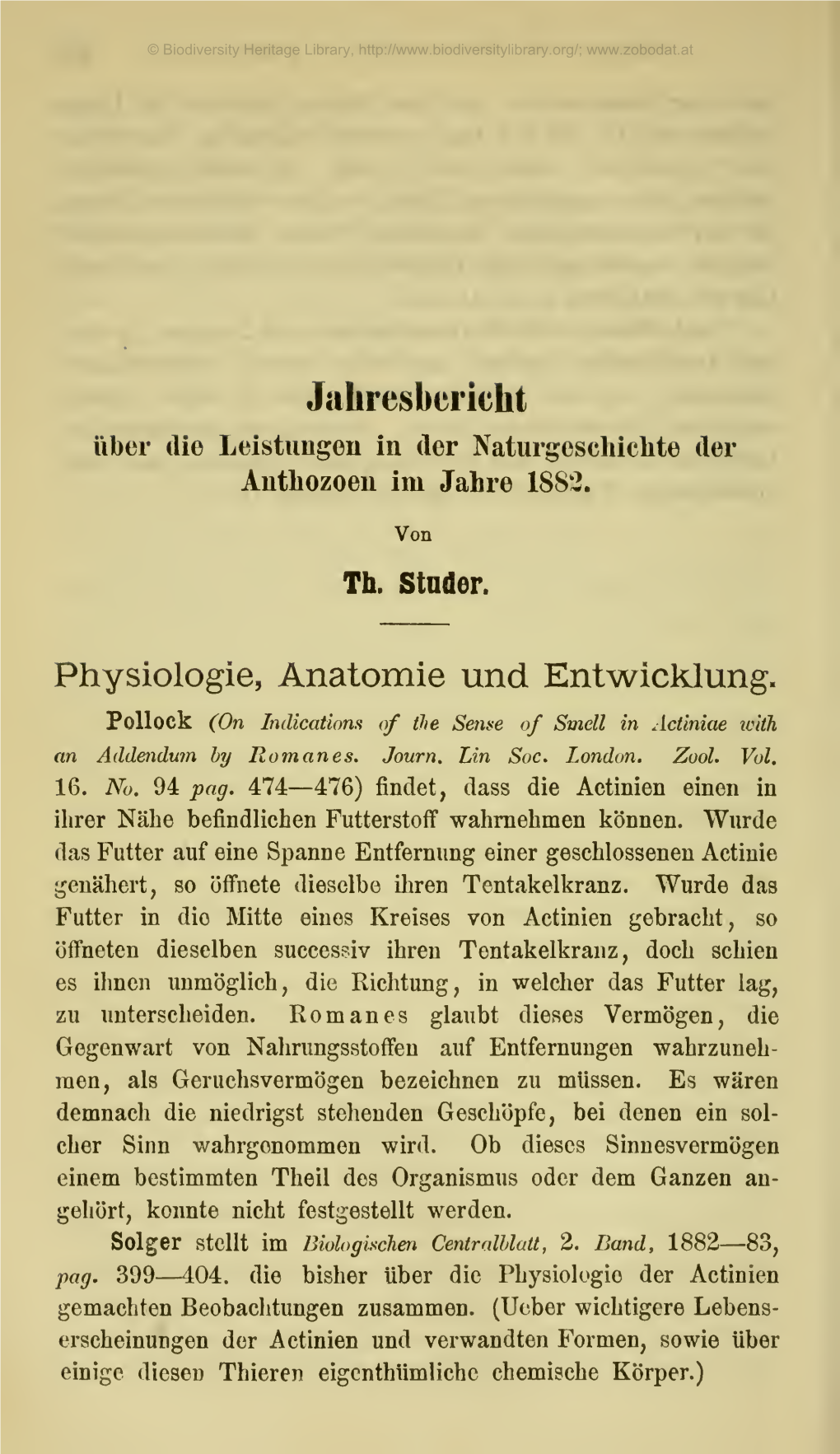 Archiv Für Naturgeschichte