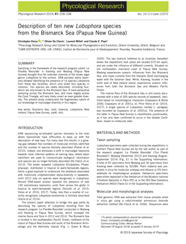 Description of Ten New Lobophora Species from the Bismarck Sea (Papua New Guinea)