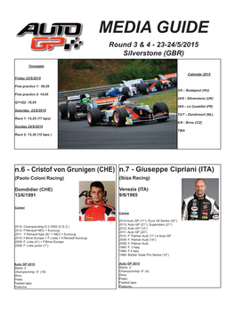 MEDIA GUIDE Round 3 & 4 - 23-24/5/2015 Silverstone (GBR)