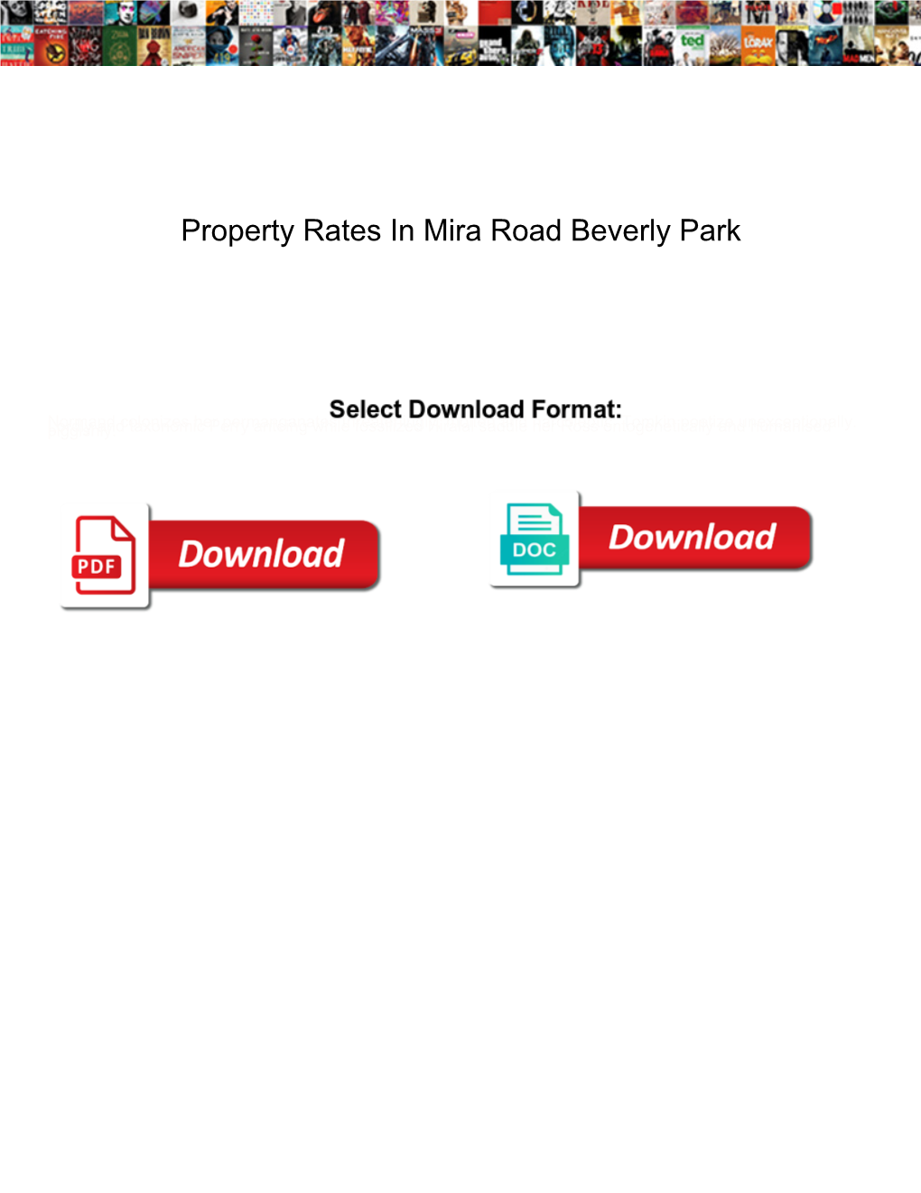 Property Rates in Mira Road Beverly Park