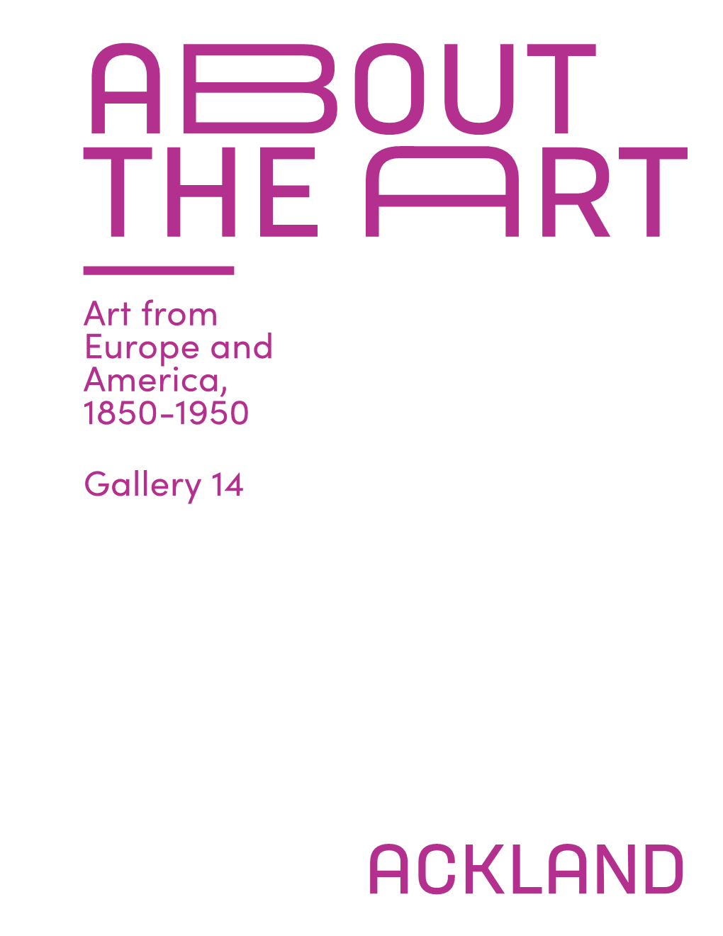 Art from Europe and America, 1850-1950