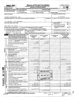 990-PF Return of Private Foundation