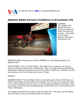 Athletes Battle Extreme Conditions in Arrowhead 135