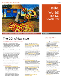 HELLO, WORLD! the GCI NEWSLETTER Issue #4