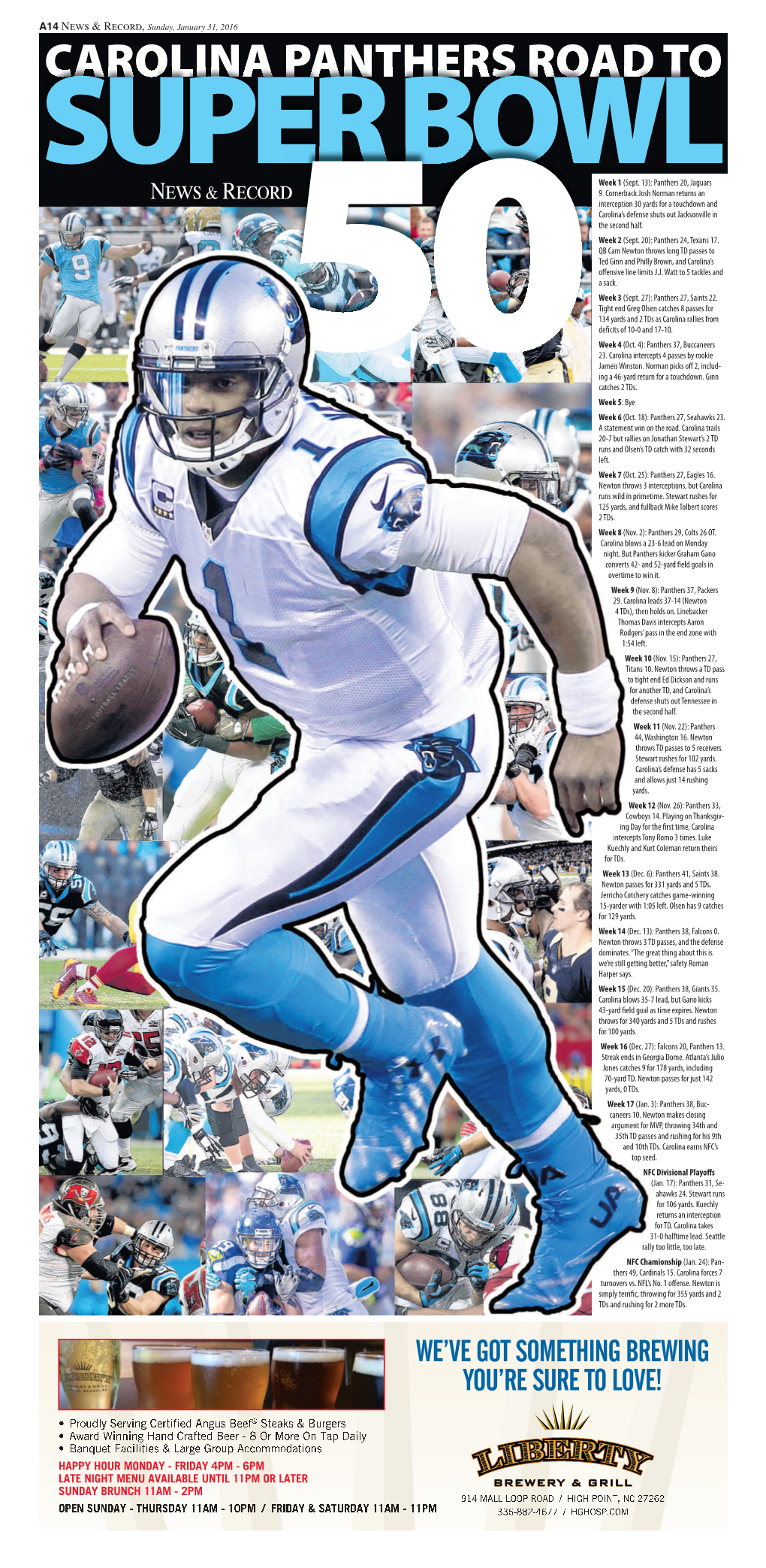 Carolina Panthers Road To