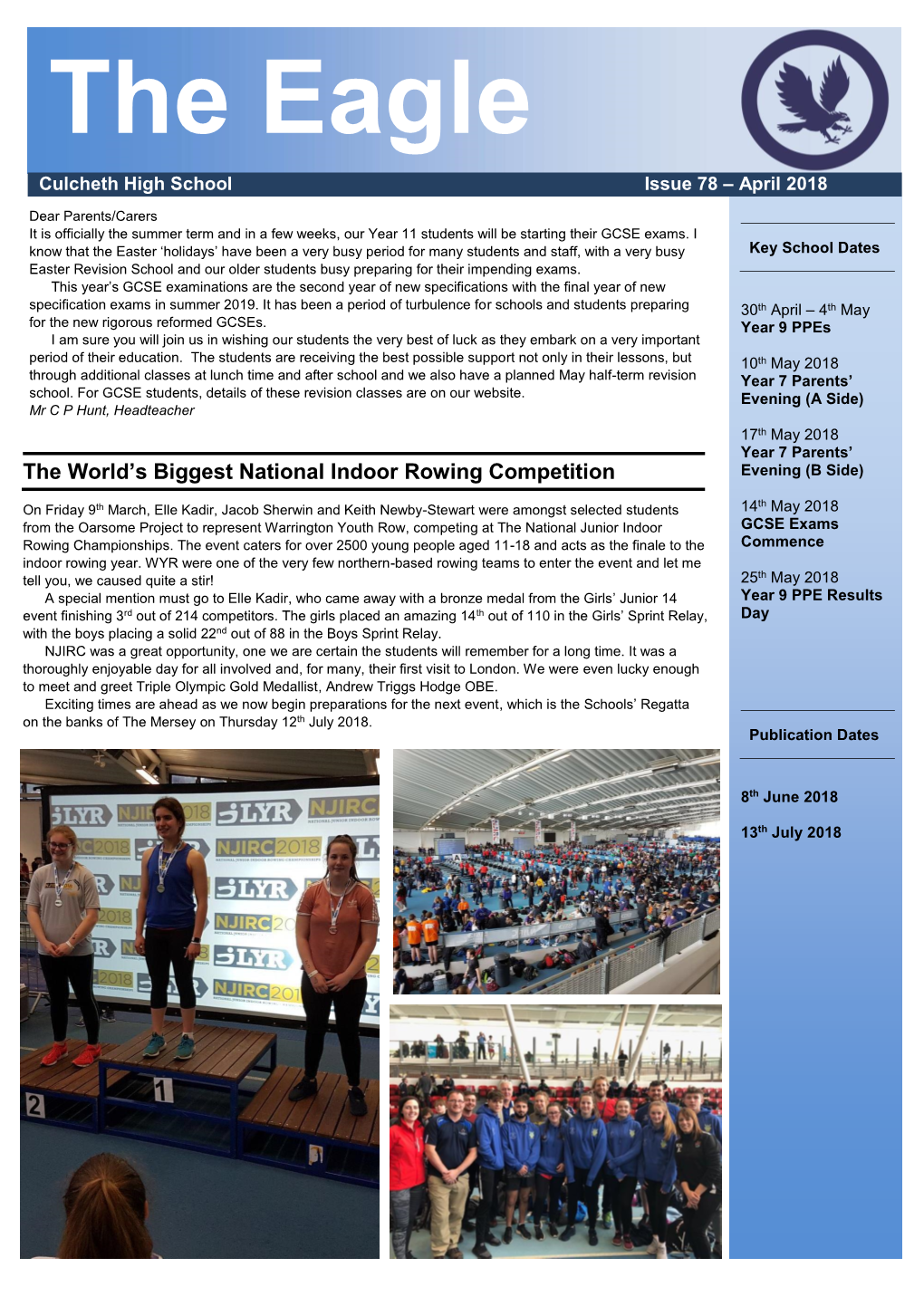 The Eagle P Culcheth High School Issue 78 – April 2018