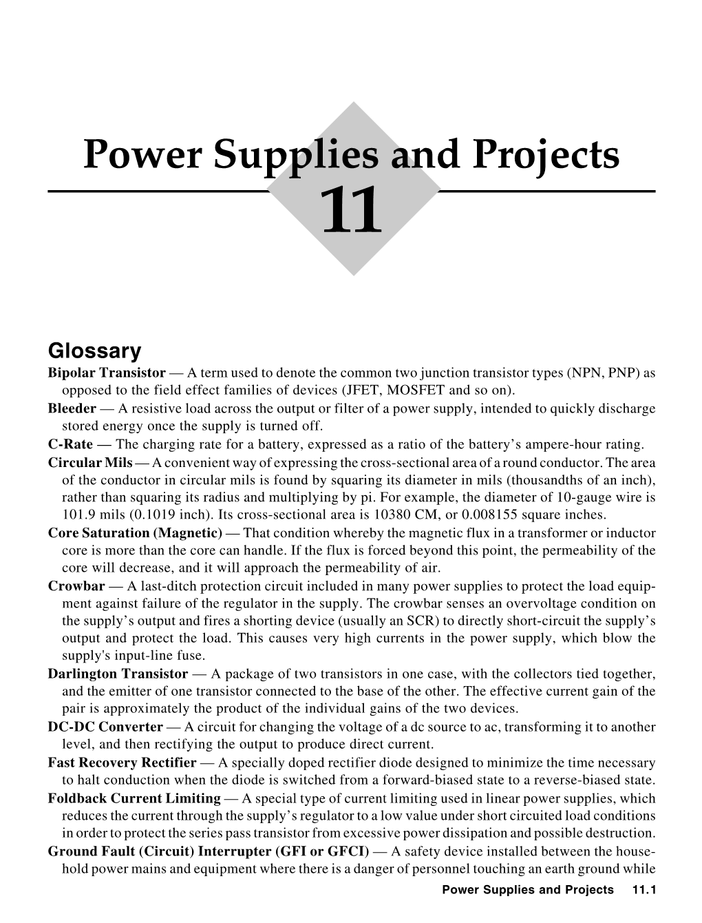 Chapter 11 Alternating-Current Power the Text for the Theory Portion of This Chapter Was Written by Ken Stuart, W3VVN