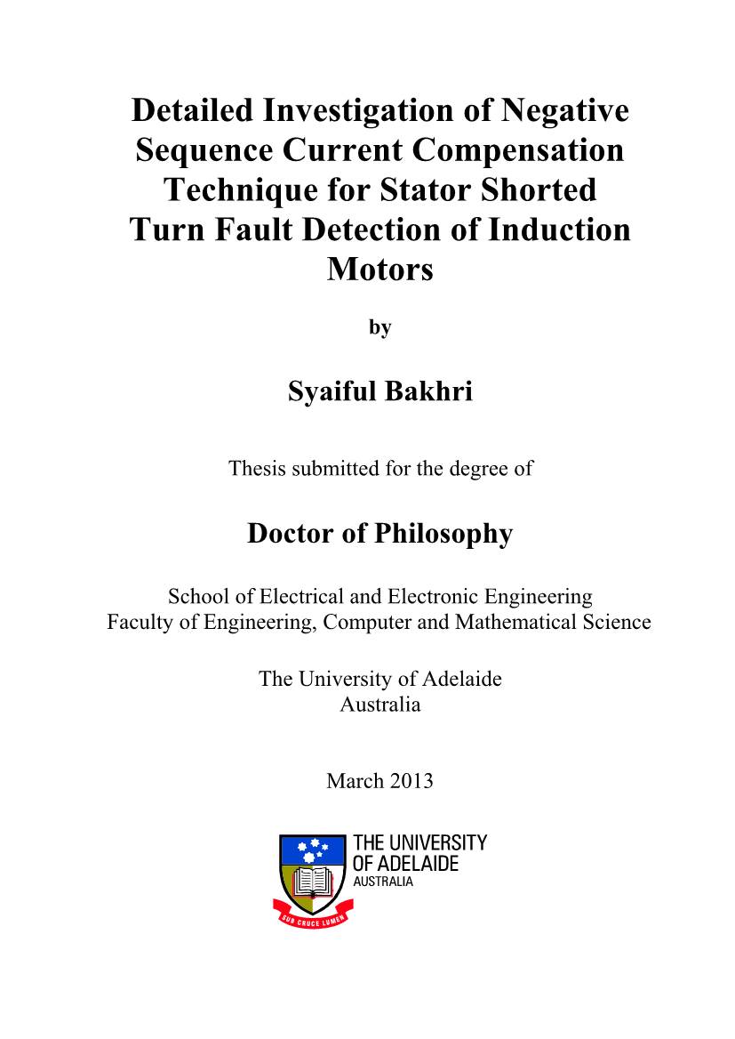 Detailed Investigation of Negative Sequence Current Compensation Technique for Stator Shorted Turn Fault Detection of Induction Motors
