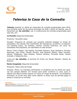 Televisa La Casa De La Comedia