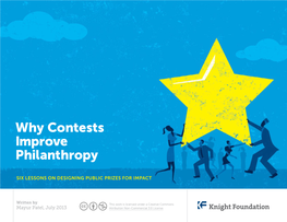 Why Contests Improve Philanthropy