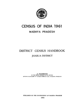 District Census Handbook, Jhabua, Madhya Pradesh