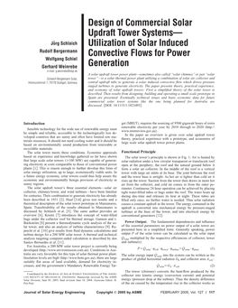 Utilization of Solar Induced Convective Flows for Power
