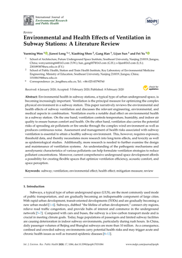 Environmental and Health Effects of Ventilation in Subway Stations