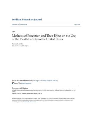Methods of Execution and Their Effect on the Use of the Death Penalty in the United States, 35 Fordham Urb