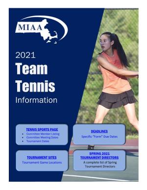 2021 Team Tennis Information