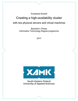 Creating a High-Availability Cluster with Two Physical Servers and Virtual Machines