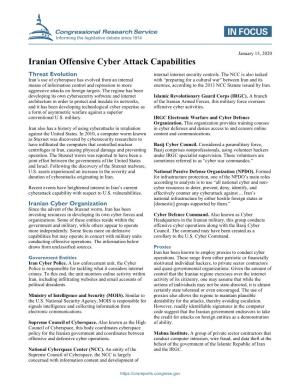 Iranian Offensive Cyber Attack Capabilities