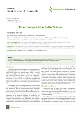 Termitomyces: New to the Science