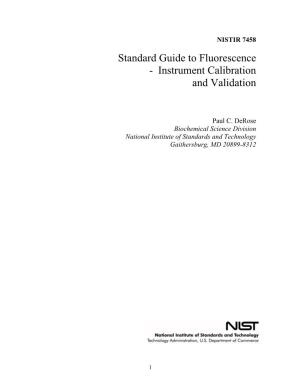 Standard Guide to Fluorescence Instrument Calibration and Correction