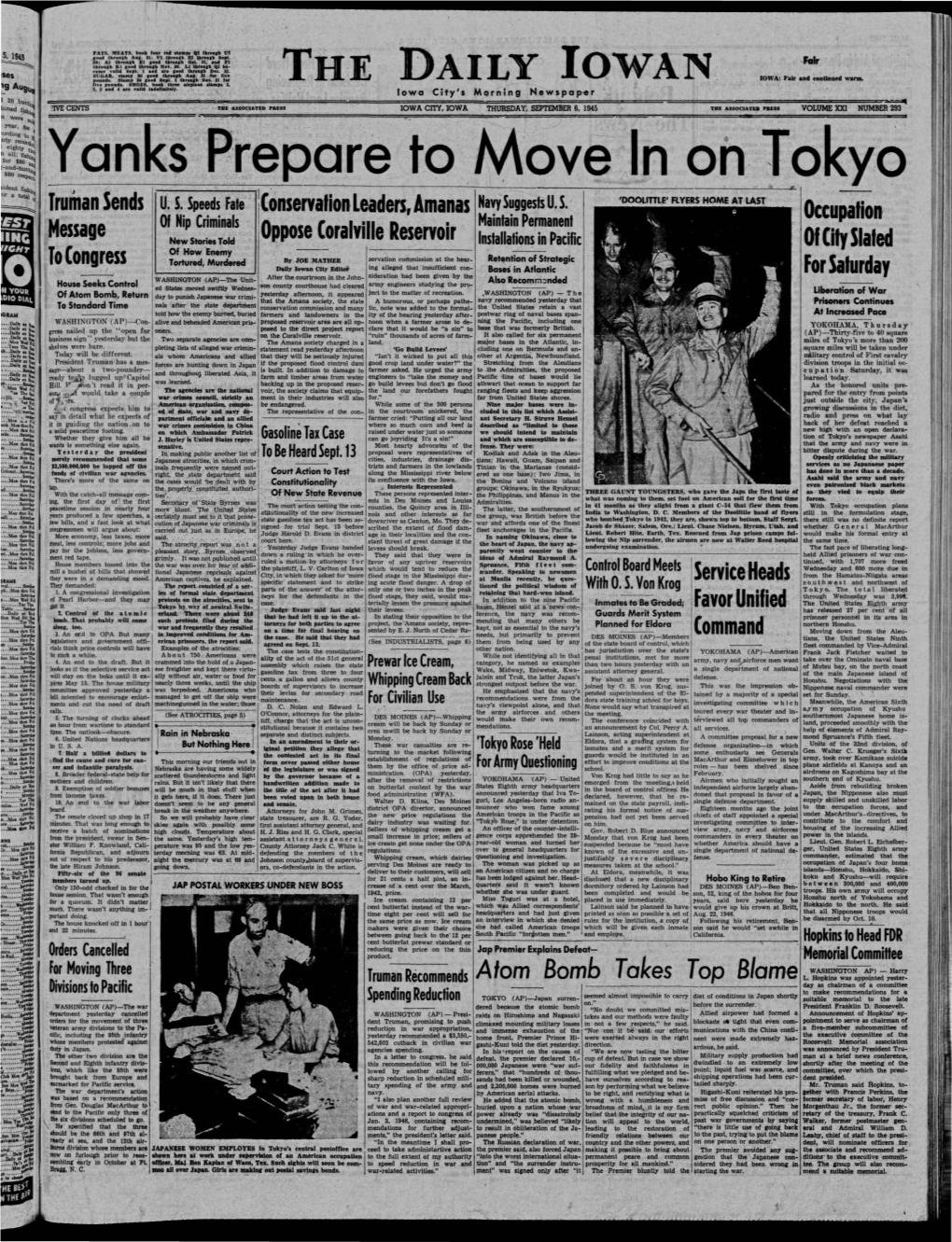 Daily Iowan (Iowa City, Iowa), 1945-09-06