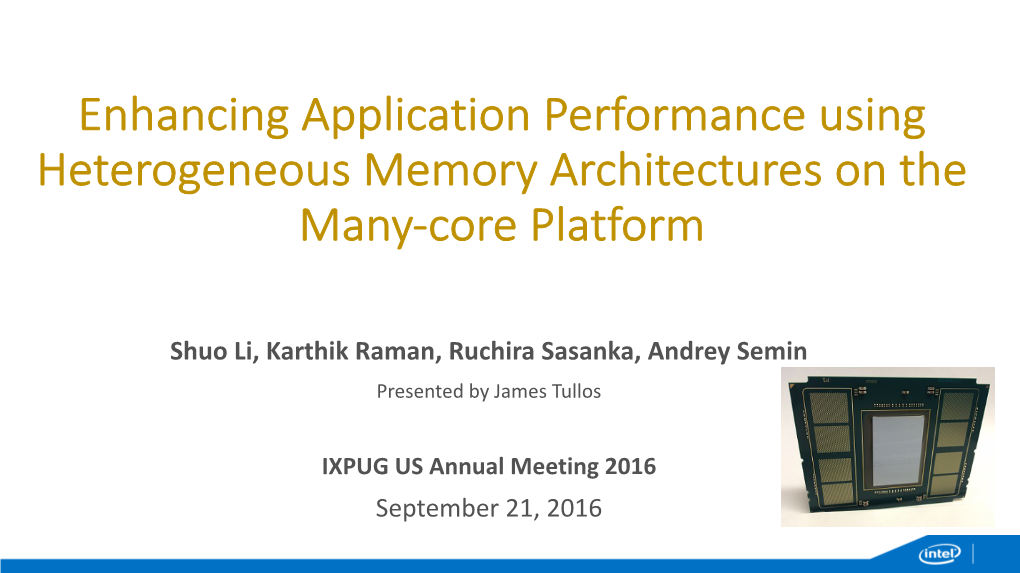 MCDRAM : Multi-Channel DRAM (High-Bandwidth Memory/HBM)