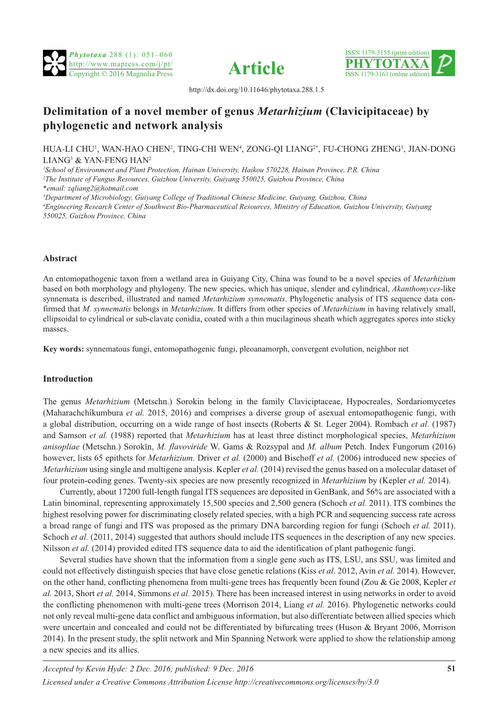 By Phylogenetic and Network Analysis