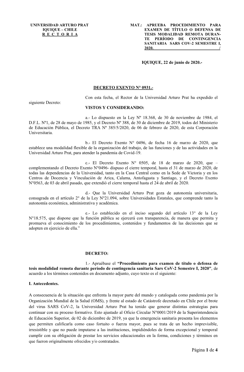 Procedimiento Para Examen De Títulos O Defensa