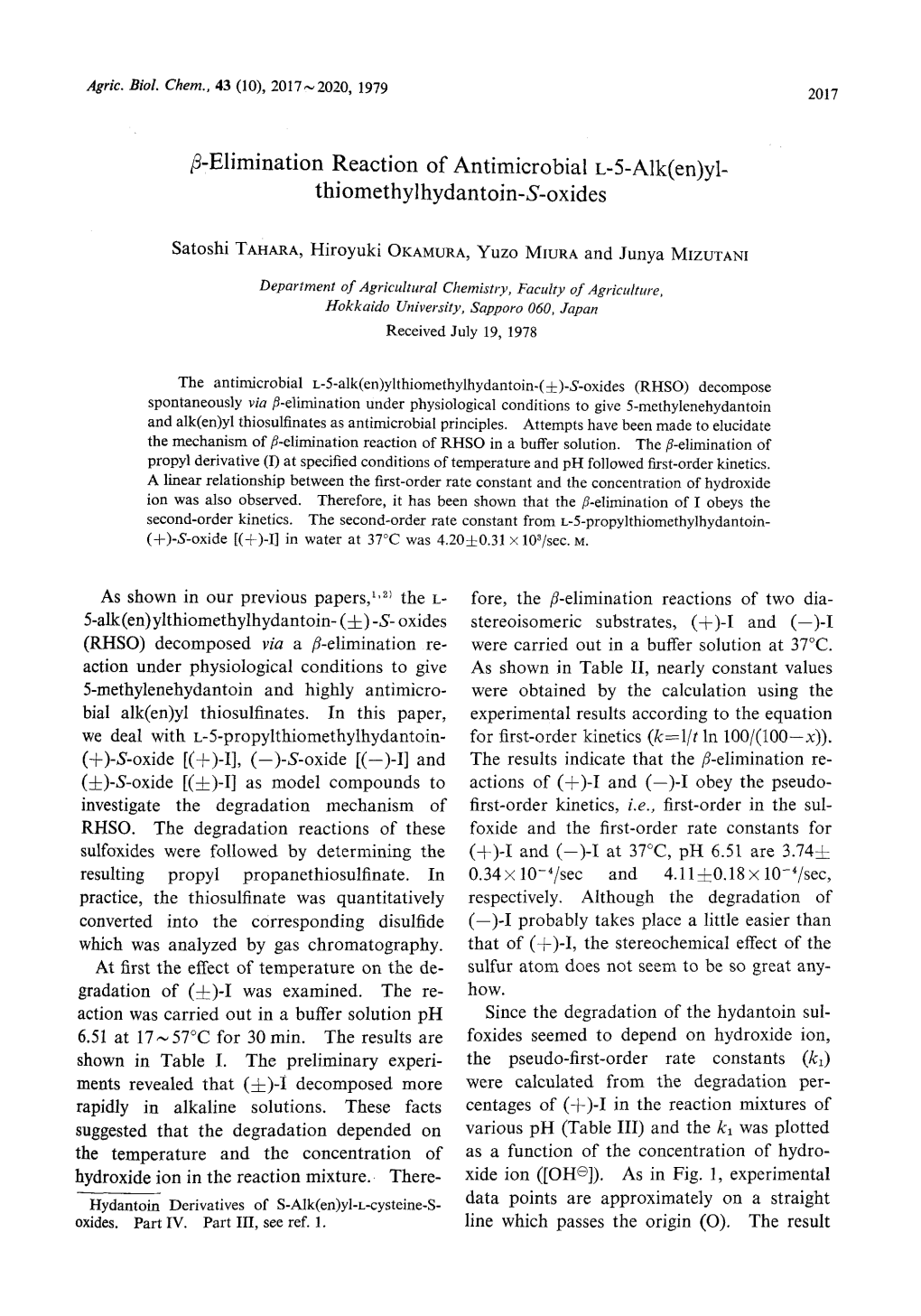 Β-Elimination Reaction of Antimicrobial L-5-Alk (En