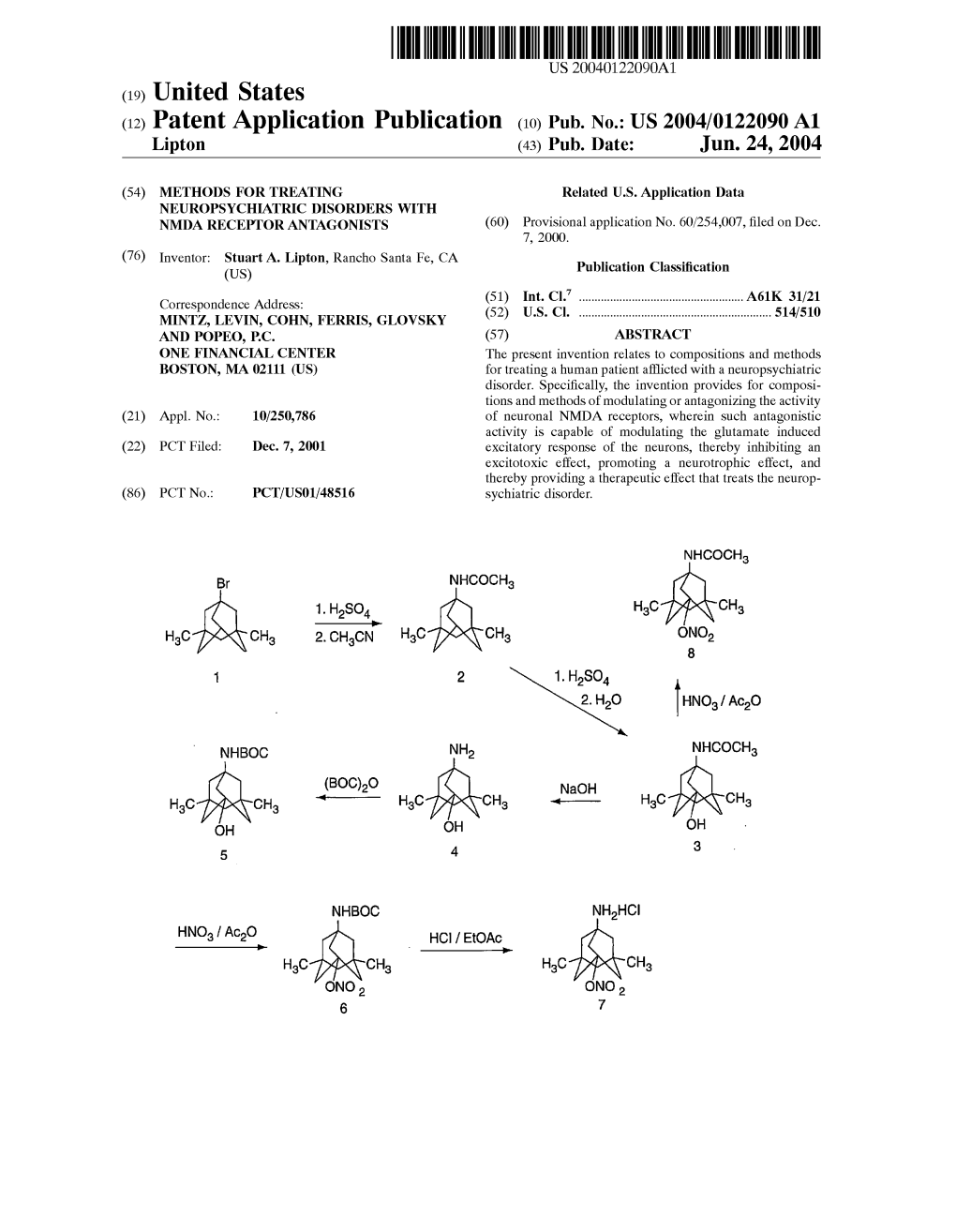 (12) Patent Application Publication (10) Pub. No.: US 2004/0122090 A1 Lipton (43) Pub