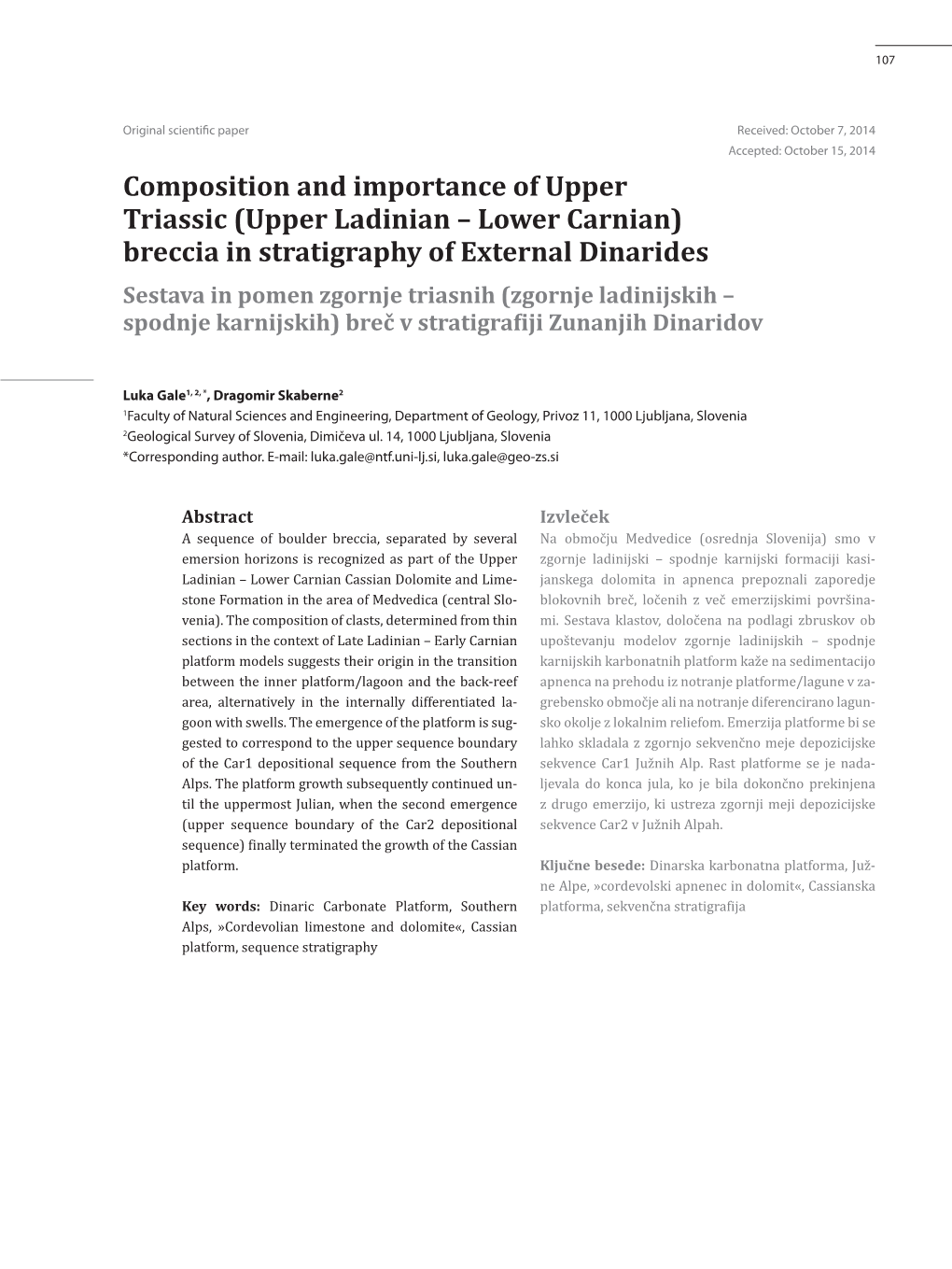 Composition and Importance of Upper Triassic (Upper Ladinian – Lower