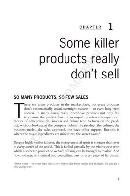 Some Killer Products Really Don't Sell