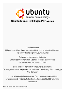 Ubuntu Tutuksi Wikikirjan Pdfversio