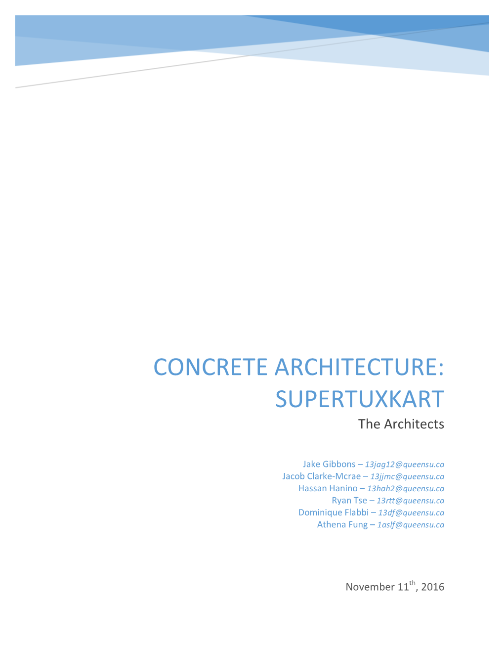 CONCRETE ARCHITECTURE: SUPERTUXKART the Architects