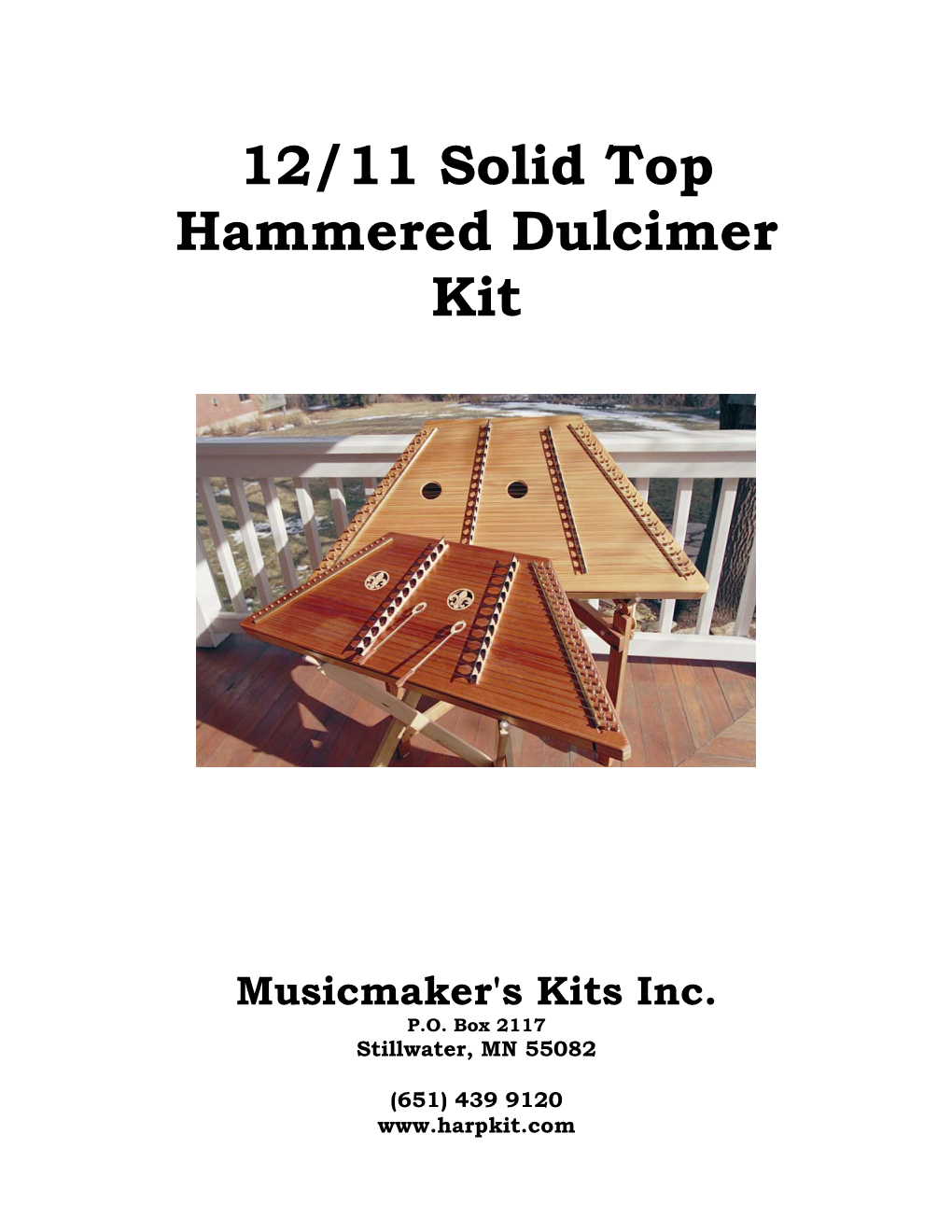 12/11 Solid Top Hammered Dulcimer Kit