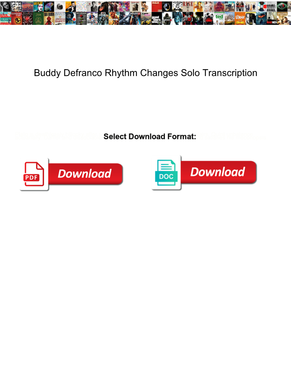 Buddy Defranco Rhythm Changes Solo Transcription