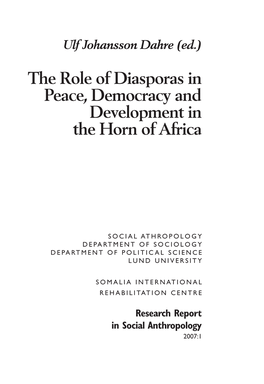 The Role of Diasporas in Peace, Democracy and Development in the Horn of Africa