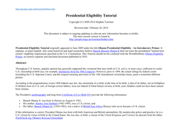 Presidential Eligibility Tutorial