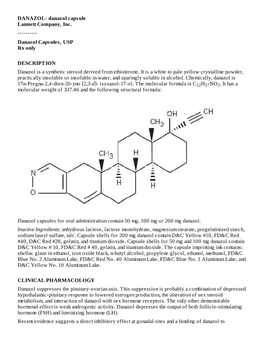 Danazol Capsules, Usprx Only