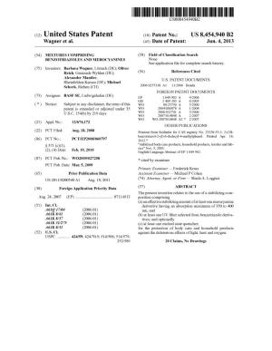 (12) United States Patent (10) Patent No.: US 8.454,940 B2 Wagner Et Al