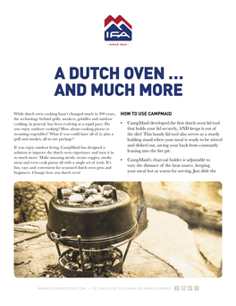 A Dutch Oven … and Much More