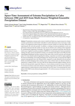 Space-Time Assessment of Extreme Precipitation in Cuba Between 1980 and 2019 from Multi-Source Weighted-Ensemble Precipitation Dataset