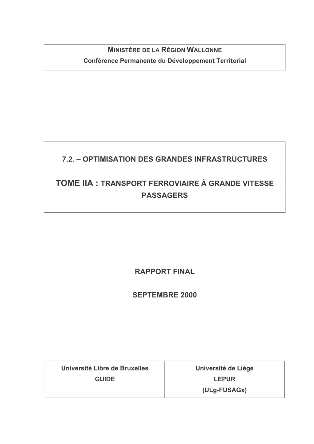 7.2. Œ Optimisation Des Grandes Infrastructures