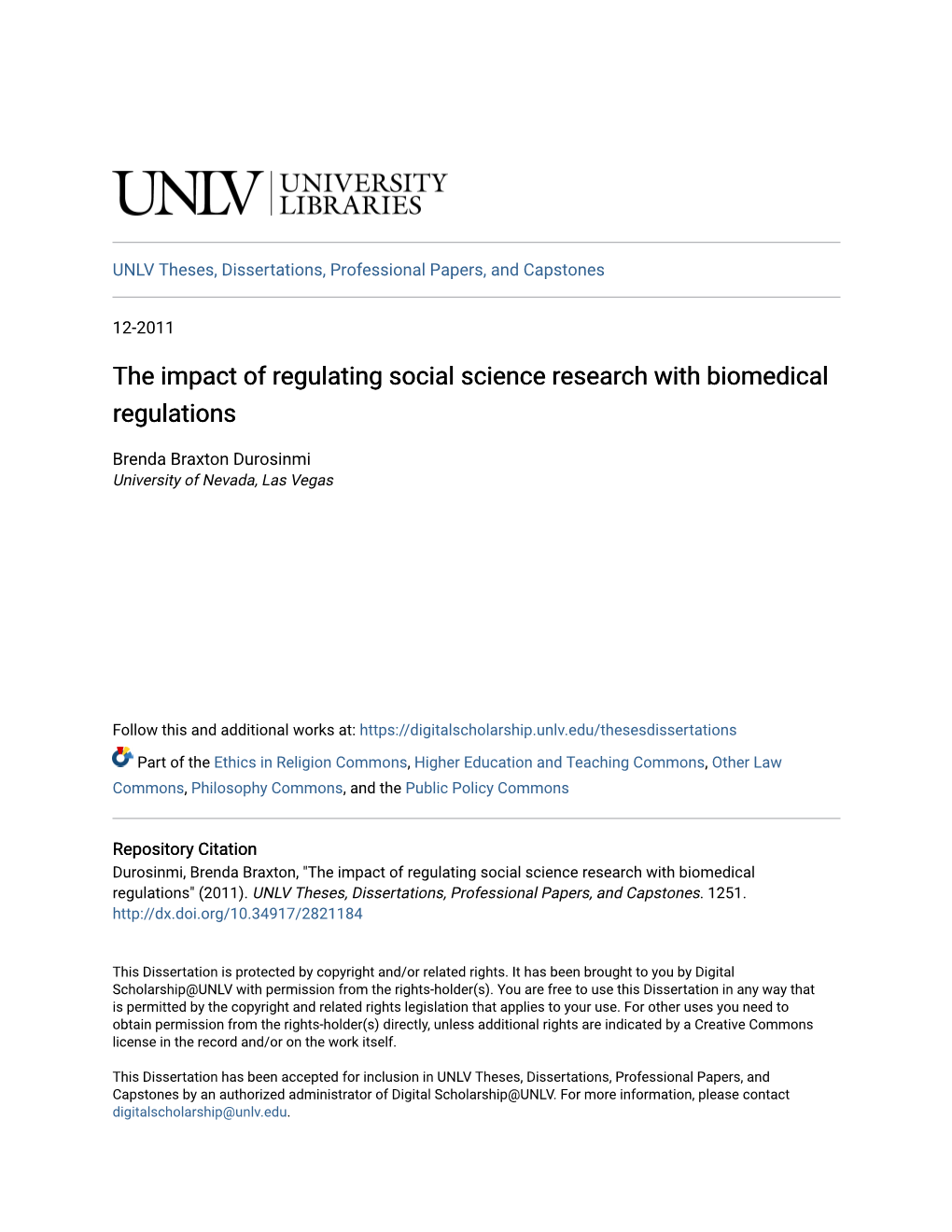 The Impact of Regulating Social Science Research with Biomedical Regulations