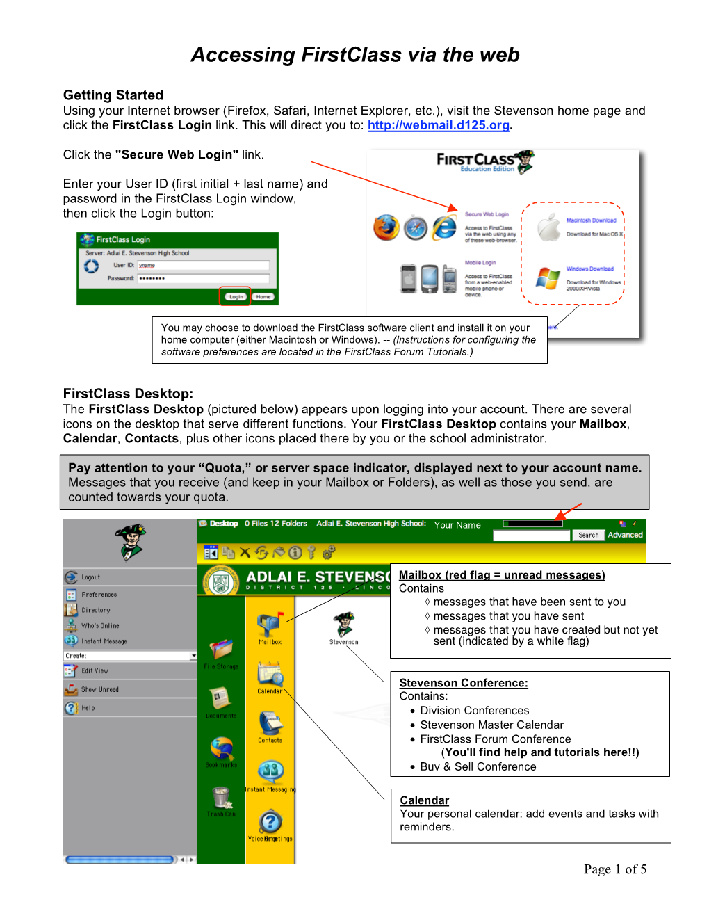 Accessing Firstclass Via the Web