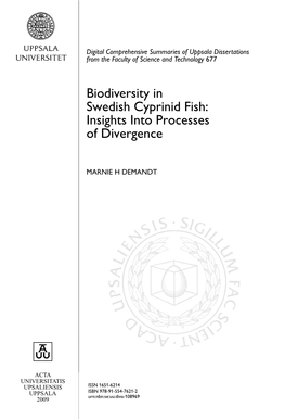 Biodiversity in Swedish Cyprinid Fish